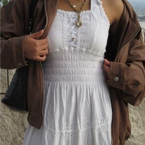 white halter dress